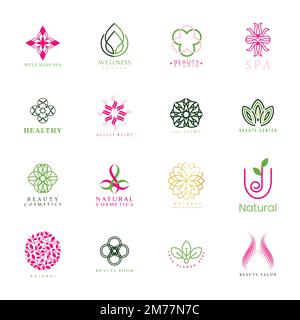 Set of spa and beauty logo vector Stock Vector