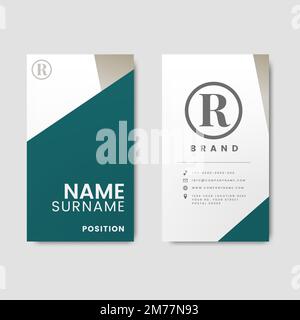 Minimal modern business card design featuring geometric elements Stock Vector