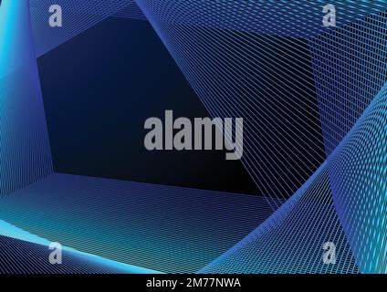 Minimal geometric background. Dynamic shapes composition Stock Vector