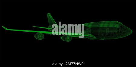 aircraft structure for scanning technology Stock Vector