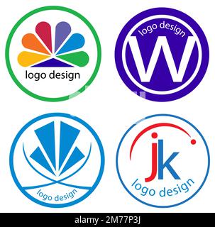 logo design for company store icon illustration vector Stock Vector