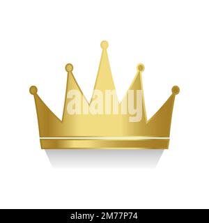 Golden crown on white background vector Stock Vector
