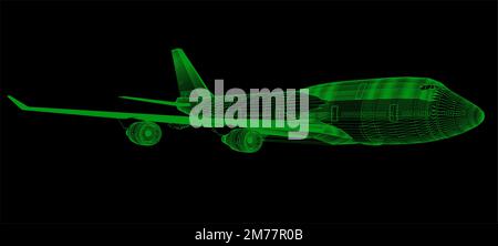 aircraft structure for scanning technology Stock Vector