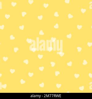 Seamless yellow heart pattern vector Stock Vector