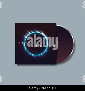 CD case layout design vector Stock Vector