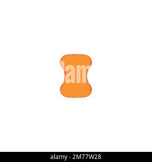 Bread slice icon. Simple style bread company big sale poster background symbol. Bread brand logo design element. Bread t-shirt printing. Bread vector Stock Vector
