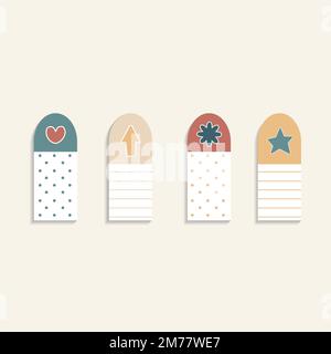 Colorful sticky reminder note papers set Stock Vector