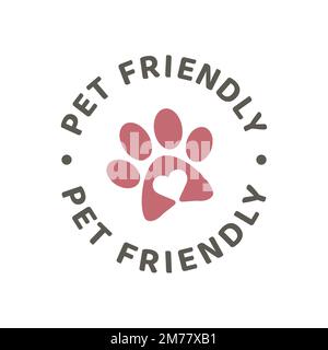Pet Friendly Label Sticker Vector