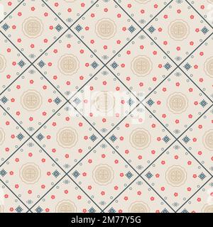 Chinese Japanese style geometric pattern. colors background ...