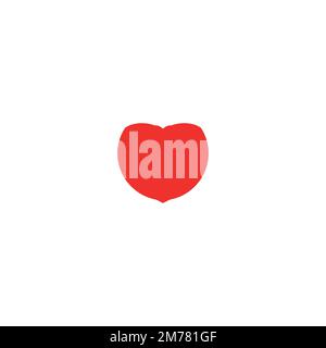 Heart icon. Simple style gift shop big sale poster background symbol. Heart brand logo design element. Heart t-shirt printing. Vector for sticker. Stock Vector