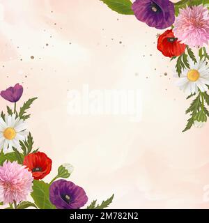 Beautiful floral border design vector Stock Vector