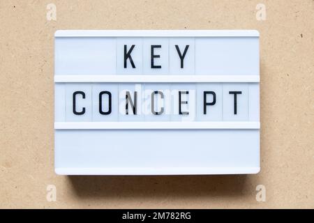 Lightbox with word key concept on wood background Stock Photo