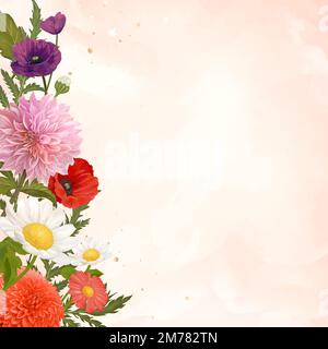 Beautiful floral border design vector Stock Vector