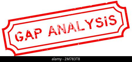 Grunge red gap analysis word rubber seal stamp on white background Stock Vector