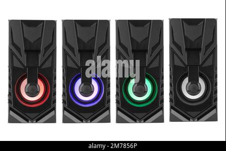 Portable speaker isolated on a white background Stock Photo