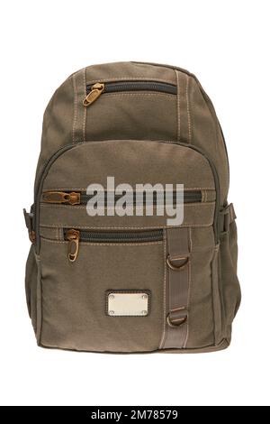 Big backpack for travel isolate on a white background Stock Photo