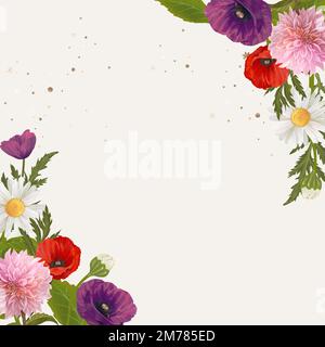 Beautiful floral border design vector Stock Vector