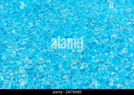 blue pool surface, pool water background Stock Photo