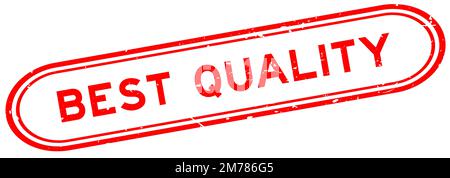 Grunge red best quality word rubber seal stamp on white background Stock Vector