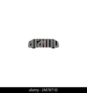 Coffin icon. Simple style Halloween holiday poster background symbol. Coffin brand logo design element. Coffin t-shirt printing. vector for sticker. Stock Vector