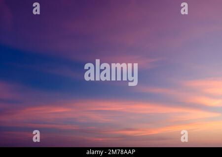 Beautiful colored cloudy evening sky. Sky with clouds at sunset. Abstract sky background. Stock Photo