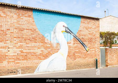 Street Art, Ivars d'Urgell, Catalonia, Spain Stock Photo