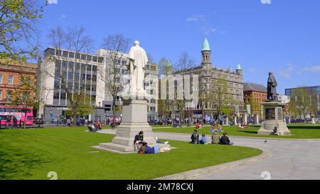 The greens at City Hall Belfast - BELFAST, UK - APRIL 25, 2022 Stock Photo