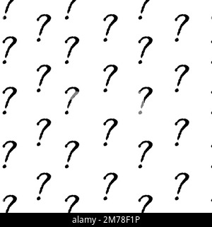 Question Mark seamless pattern, isolated on white background. Vector illustration, easy to edit Stock Vector