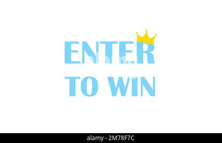 Enter to win icon design template Stock Vector