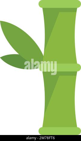 Lucky charm bamboo icon flat vector. Fortune year. Amulet luck isolated ...