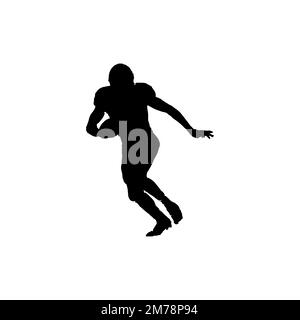 American football player icon. Simple style American football player tournament poster background symbol. brand logo design element. Stock Vector