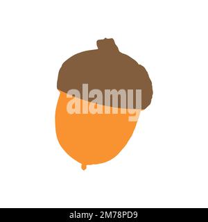 Nut icon. Simple style rural products big sale poster background symbol. Nut brand logo design element. Nut t-shirt printing. Vector for sticker. Stock Vector