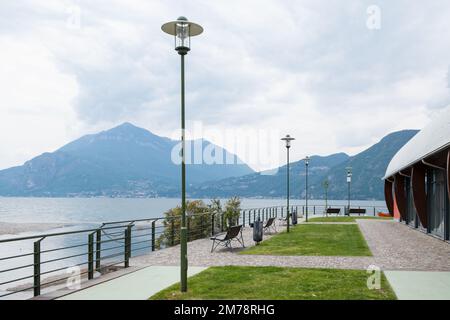 Bellano, Italy - April 30, 2022: Bellano lakeside. Stock Photo