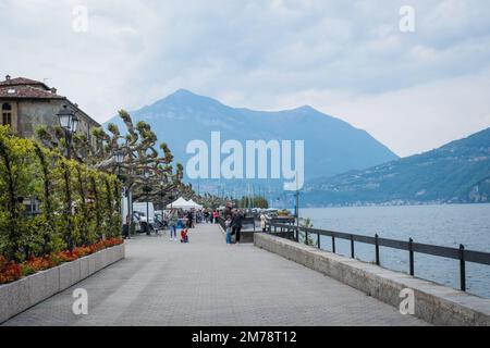 Bellano, Italy - April 30, 2022: Bellano town center. Stock Photo