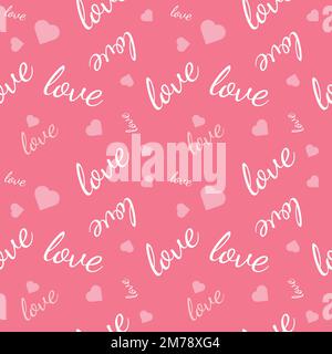 Valentine's seamless pattern vector doodle background digital paper illustration for web and print Stock Vector