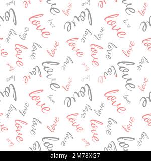 Valentine's seamless pattern vector doodle background digital paper illustration for web and print Stock Vector