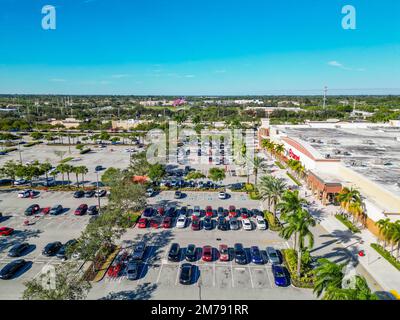 davie, FL, USA - January 6, 2022: Aerial photo Target Davie Stock Photo