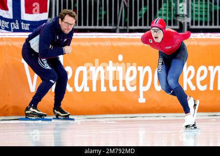 HAMAR, NORWAY - JANUARY 8: Sigurd Henriksen Of Noway Competing On The ...