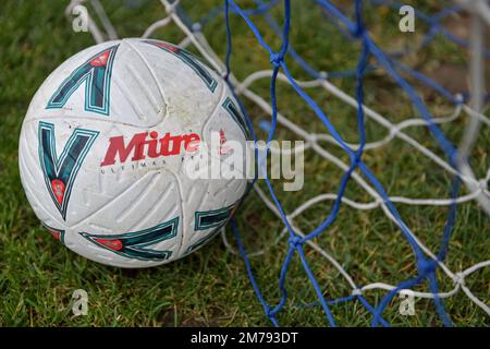 Hartlepool, UK. 8th January 2023. Hartlepool, UK. 08th Jan, 2023. The official Mitre Ball for the FA Cup Third Round match between Hartlepool United and Stoke City at Victoria Park, Hartlepool on Sunday 8th January 2023. (Credit: Scott Llewellyn | MI News) Credit: MI News & Sport /Alamy Live News Stock Photo