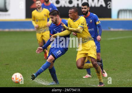 Gondomar, 01/08/2023 - This afternoon, Gondomar Sport Clube received  Rebordosa Atlético Clube, at EstÃdio de São Miguel, in a game counting for  the 13th Matchday of the 2022/23 Portuguese Championship. Miguel Silva;