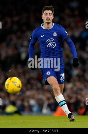 Manchester, UK. 8th Jan, 2023. Kai Havertz of Chelsea during the The FA Cup match at the Etihad Stadium, Manchester. Picture credit should read: Andrew Yates/Sportimage Credit: Sportimage/Alamy Live News Stock Photo