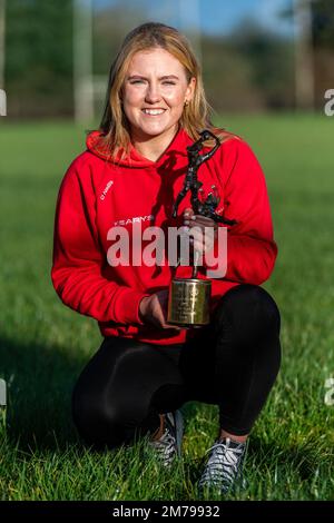 Ballylickey, West Cork, Ireland. 8th Jan, 2023. St. Colums (Cork) GAA Club held a homecoming for its All-Ireland player, Libby Coppinger today. Libby holds the Cork Camogie All Star Award, which she won for her exploits in the Cork Camogie team, outside the club. Credit: AG News/Alamy Live News Stock Photo