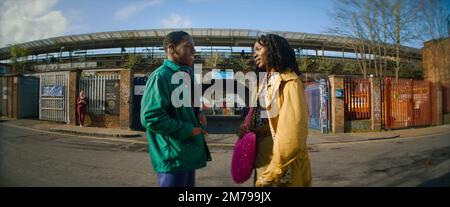 RELEASE DATE: March 31, 2023. TITLE: Rye Lane. STUDIO: BBC Films. DIRECTOR: Raine Allen Miller. PLOT: Two youngsters reeling from bad breakups who connect over an eventful day in South-London. STARRING: DAVID JONSSON, VIVIAN OPARAH as Yas. (Credit Image: © BBC Films/Entertainment Pictures) Stock Photo