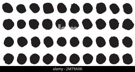 Set of 40 blob shapes. Collection of abstract vector stains for your design. Different drops in modern style. Stock Vector