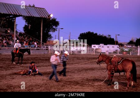 USA, Wyoming, Rocky Mountains, Fremont County, Riverton, Rodeo, Stock Photo