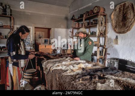 USA, Great Plains, Wyoming, Goshen County, Fort Laramie, National Historic Site Stock Photo