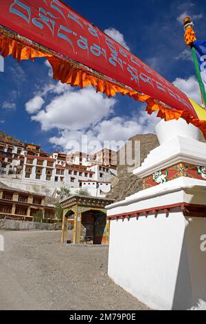 Buddhist Yellow Cap Monastery Rizong or Rhizong or Yuma Changchubling, Ladakh, India Stock Photo