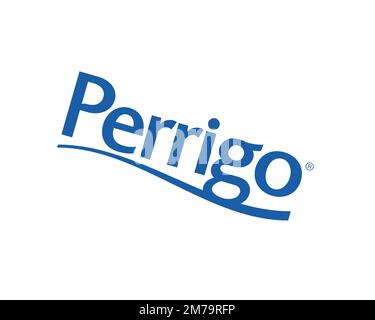 Perrigo, rotated logo, white background B Stock Photo