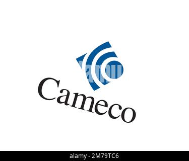 Cameco, rotated logo, white background B Stock Photo