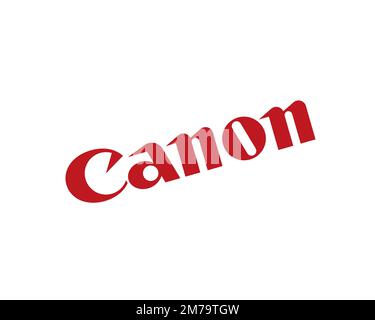 Canon Medical Systems Corporation, Rotated Logo, White Background Stock Photo